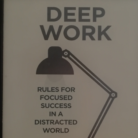Deep Work by Cal Newport on a Kindle
